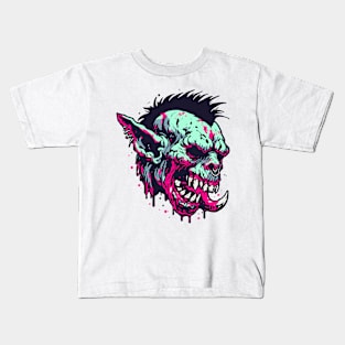 Horror orc head Kids T-Shirt